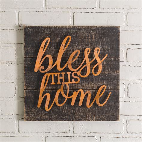 bless this house metal sign|bless this home wall art.